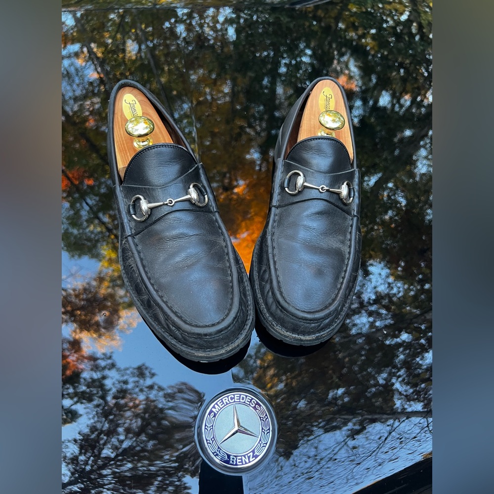 Black rugged Gucci loafers Men’s size 11